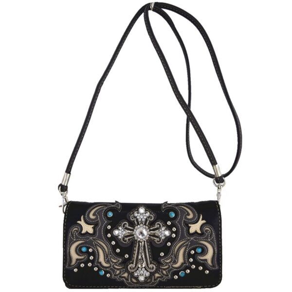 BLK:BGE METAL CROSS Wallet Strap