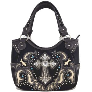 BLK:BGE METAL CROSS Handbag