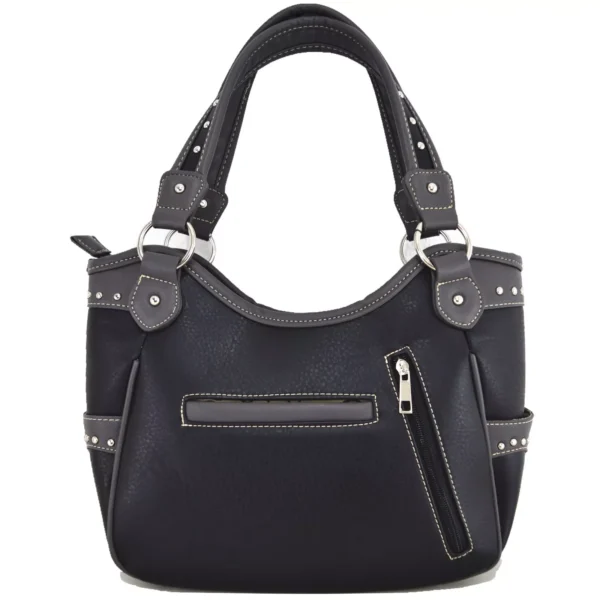 BLK:BGE METAL CROSS Handbag Back