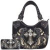 BLK:BGE METAL CROSS SET
