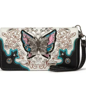 Studs Butterfly Wallet White