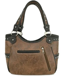 Brown Wings Metal Cross Handbag Back
