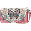 Peach/Teal/White/Metal BFLY wallet