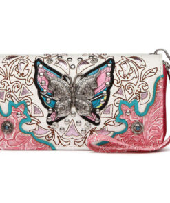 Peach/Teal/White/Metal BFLY wallet