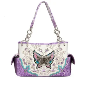 Plum/Pink/Teal/White BFLY Metal Strap HBG