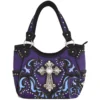 Purple Cross Stud Country Concealed Carry Handbag