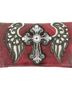 Red Wings Metal Cross Wallet