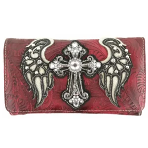 Red Wings Metal Cross Wallet