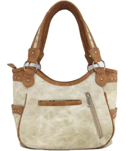 Sand Cross Stud Concealed Carry Handbag Back