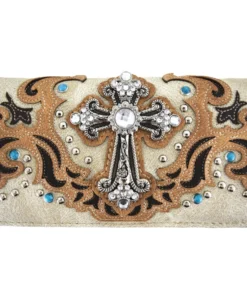 Sand Cross Stud Wallet