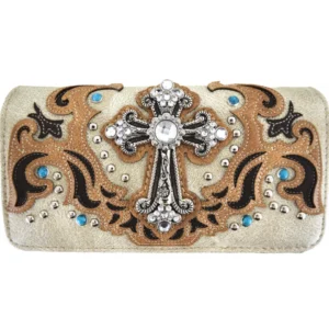 Sand Cross Stud Wallet