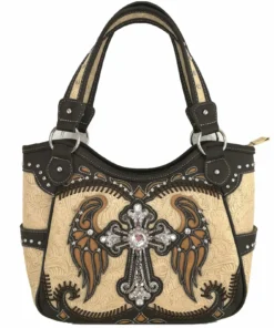 Sand Wings Metal Cross Handbag