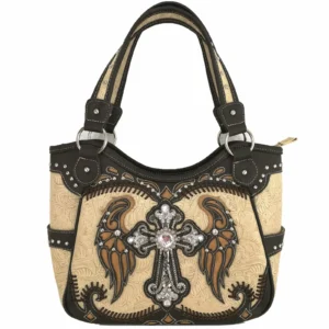 Sand Wings Metal Cross Handbag