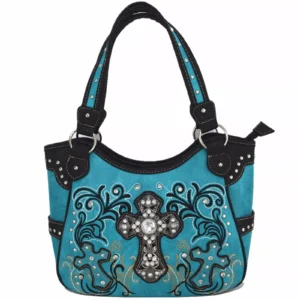 TEAL Metal Cross Handbag