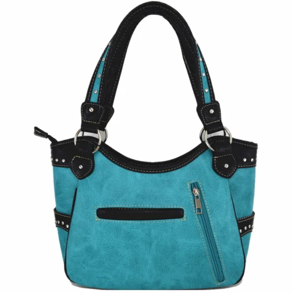 TEAL Metal Cross Handbag Back
