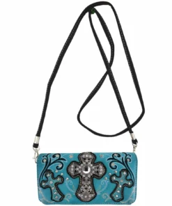 TEAL Metal Cross Wallet Strap