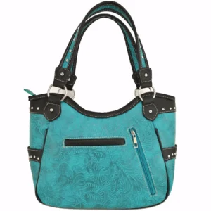 Teal Wings Metal Cross Handbag Back
