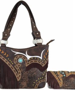 Brown Tassel Handbag & Wallet