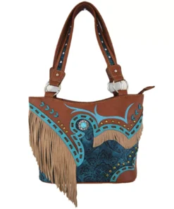 Teal Brown Handbag