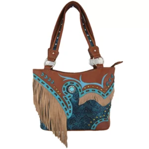 Teal Brown Handbag