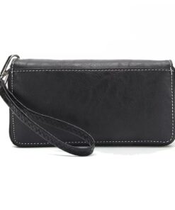 Black & Teal Cross Studded Wallet Back