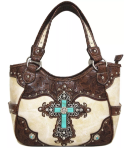 Beige Western Cross Handbag