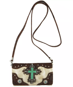 Beige-western-cross-wallet-strap