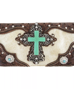 Beige Western Cross Handbag Wallet