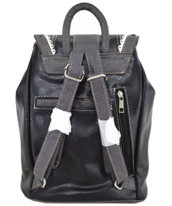 Black/Grey Western Buckle Backpack Back
