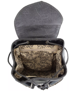 Black/Grey Western Buckle Backpack Inside