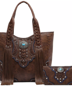 Brown Western Handbag Set