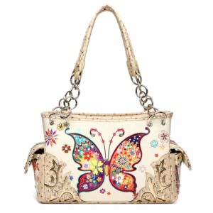 Ivory Western Butterfly Purse