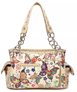 Ivory Western Butterfly Purse Back