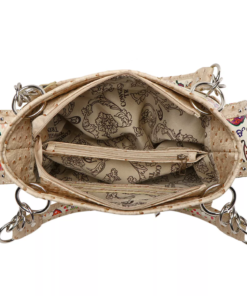 Ivory Western Butterfly Purse Inside
