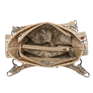 Ivory Western Butterfly Purse Inside