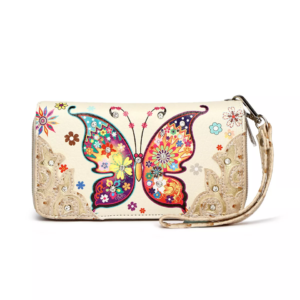 Ivory Western Butterfly Wallet