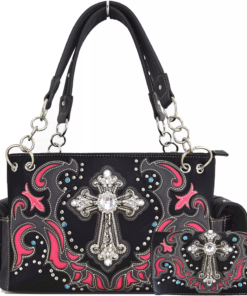 Pink Western Cross Country Handbag Set