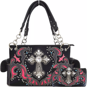 Pink Western Cross Country Handbag Set