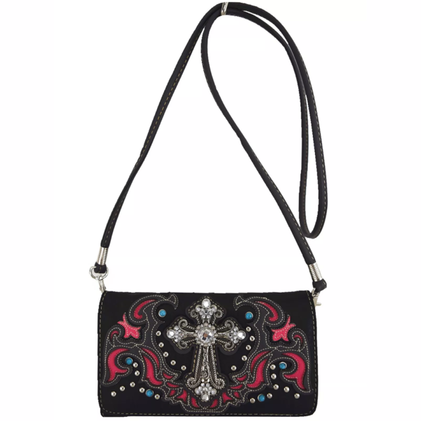 Pink Western Cross Country Wallet Strap