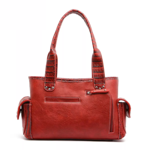 Red Western Handbag Back