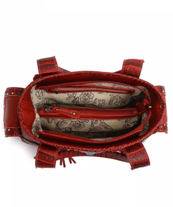 Red Western Handbag Inside