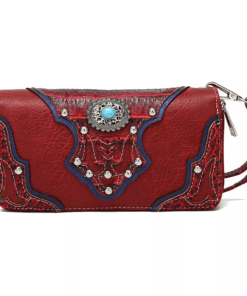 Red Western Handbag Wallet