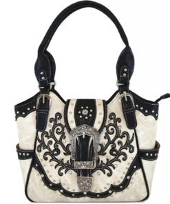 Beige Western Buckle Handbag