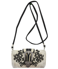 Beige Western Buckle Wallet